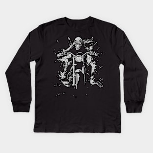 Rebel Biker Kids Long Sleeve T-Shirt